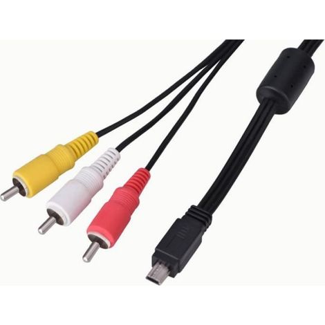 Câble AV - - Mini USB vers 3 RCA - 1,2 m - Transfert vidéo - Plug and Play (1/4)