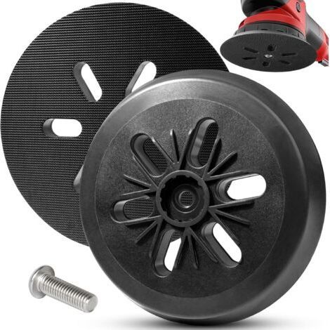 Plateau de ponçage auto-adhésif de 150 mm pour ponceuses orbitales, compatible avec Bosch GEX 150, plateau auto-adhésif avec vis (1 pièce) (1/5)