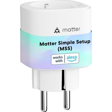 Meross Presa Smart WiFi con Monitoraggio Consumi, Presa Intelligente 16A, Presa Smart Schuko (Type F) Compatibile con Alexa, Google Home e SmartThings, Controllo Vocale e Remoto, 2 Pezzi (1/5)