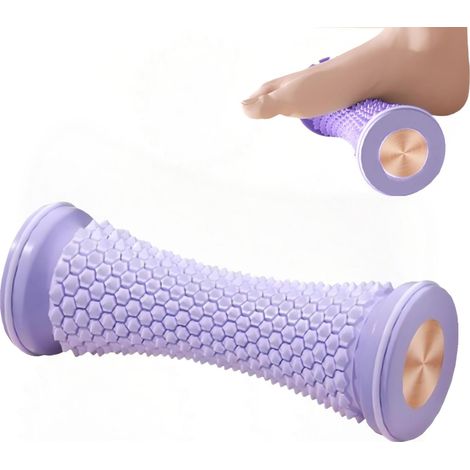 Rodillo de masaje para pies para la fascitis plantar, rodillo de masaje portátil de goma para aliviar el dolor de arco y talón.