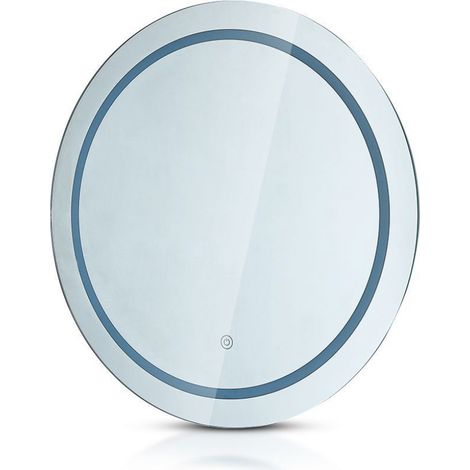 Espejo LED redondo V-TAC 25W antivaho táctil 3 en 1 600x35mm IP44 (1/5)