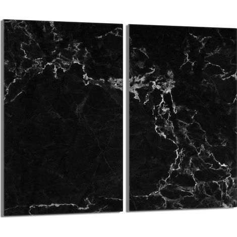 Piastra protettiva in vetro per stufa 2x30x52 Marmo (1/5)