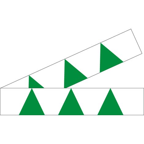 Lot 2 bandes 52mm x 1m - Triangles Vert - 4640334 (1/2)