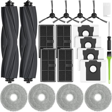 L40 Ultra AE Zubehör für Dreame L10s Ultra Gen 2 / L40 Ultra AE/Mova E30 Ultra Zubehörset Ersatzteile L10s Pro Ultra Heat 4 Staubbeutel, 4 Filter, 2 Hauptbürste, 4 Wischpads, 4 Seitenbürste (1/5)