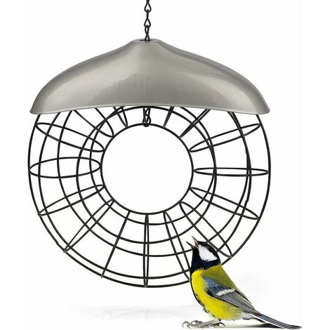 Boule de Graisse – Support pour Boules de Graisse en métal pour Oiseaux à Suspendre avec Grille en Acier Inoxydable – Nourriture écologique pour Oiseaux sans Filet (1/5)
