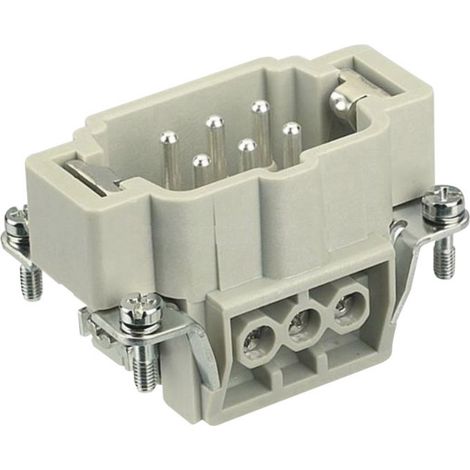 HARTING 09330062601 Stifteinsatz Han® E 6 + PE Schrauben 1 St.