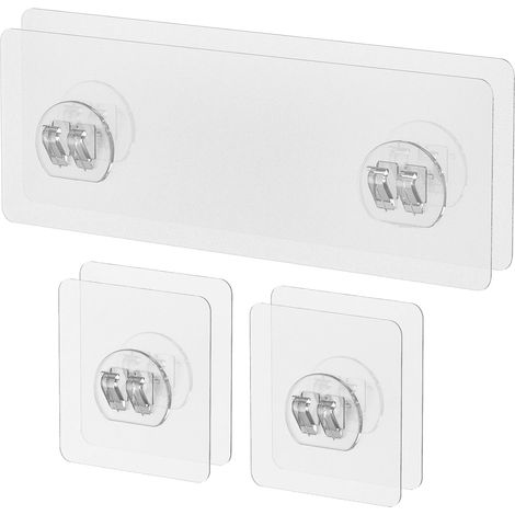 ganci adesivi di ricambio per mensole da doccia, ganci adesivi resistenti per mensole da bagno, contenitori da cucina e cestini (1/5)