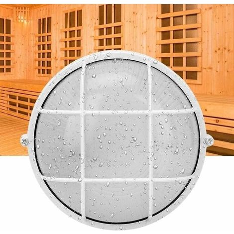 [DT]Lampe de sauna - Lampe ronde ignifugée, résistante à l'humidité et à la chaleur, pour sauna à culot E27, 17,5 x 8,2 cm (1/5)