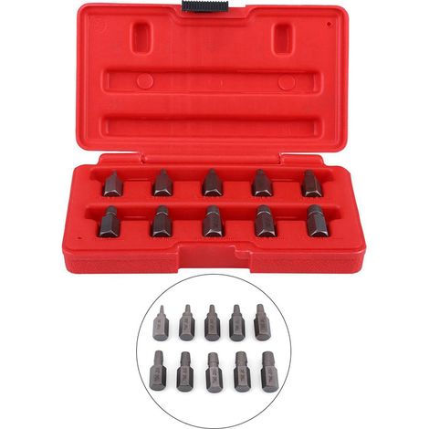 Ensemble 10 extracteurs de vis 3,2-10,3 mm pour retirer boulons et goujons rouillés ou endommagés (1/5)