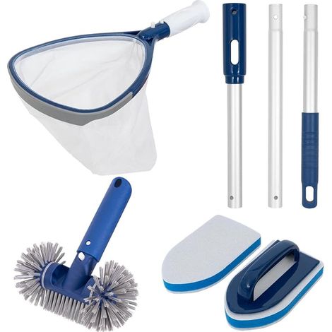 Spa Cleaning Kit, Aluminium Pole 91.4 cm, Brush and Skimmer (1/5)