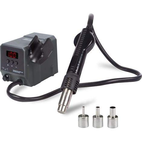 Velleman – Station de soudage et dessoudage VTSS210 – Plage de température 100-500°C – Puissance 300W – Affichage numérique – Débit d'air 3-24 l/min - RI16032