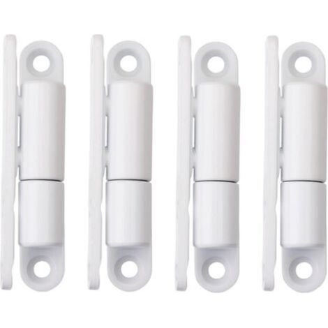 Lot de 4 charnières de porte/à visser avec technologie de roulement lisse sans entretien pour portes jusqu'à 40 kg 15 x 83 mm laqué blanc.
