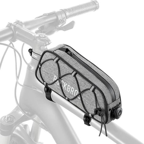 Bolsa impermeable para el tubo superior de la bicicleta, 0,7 L - gris (1/3)
