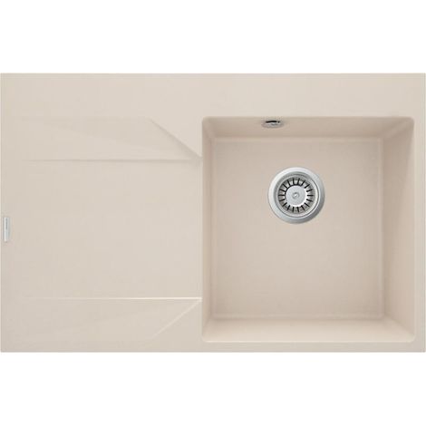deante ZQJ511L Fregadero de granito de 1 cubeta con escurridor - izquierda