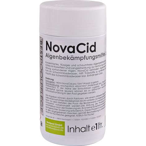 Best Algenmittel NovaCid Pool Wasserpflegemittel 1 Liter Dose (1/2)