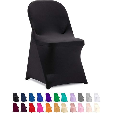 Lot de 12 housses de chaises extensibles en spandex, pour mariage, banquet et événements (1/3)