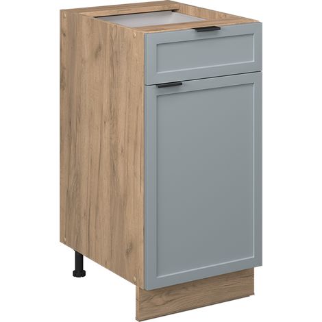 Küchenunterschrank Fame-Line, Hellblau-grau, 40 cm ohne Arbeitsplatte, Vicco