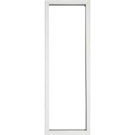Gd Menuiseries – Fenêtre fixe aluminium blanc 215 x 60 cm – Pose verticale – Isolation renforcée – Vitrage 4/16/4 avec gaz argon – Résistance AEV 4/E1050/5 (1/5)