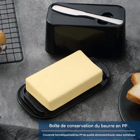 Beurrier - Récipient Hermetique Avec Couteau En Acier Inoxydable - Pour Cuisine Et Salle À Manger - 1 Pièce (1/5)