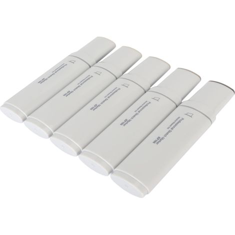 Lot de 5 marqueurs jumbo à pointe large et large, absorption d'encre fluide et uniforme, pour la peinture, couleur gris chaud. (1/5)