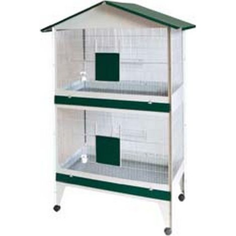 1PZ VOLIERA A CASETTA CON DIVISORIO PER UCCELLI - cm.65x50x160h.