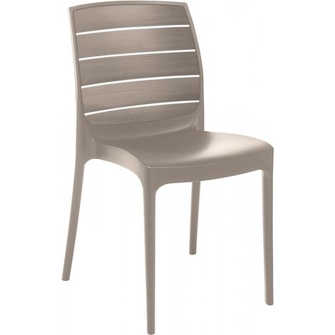 Sedia polyrattan bar ristorante impilabile carmen Marrone (1/2)