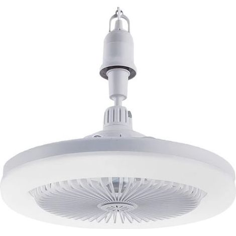 Ventilateur de plafond E27 avec éclairage LED intégré, ventilateur silencieux moderne pour salon chambre cuisine salle à manger, luminaire ventilateur suspendu (1/2)