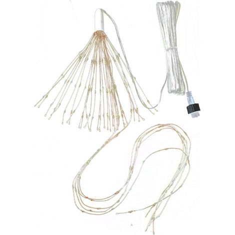 Guirlande lumineuse intérieure/extérieure, guirlande lumineuse LED effet feu d'artifice, alimentation USB avec télécommande, 8 modes d'éclairage pour décorations de Noël, de jardin et d'intérieur. (1/5)