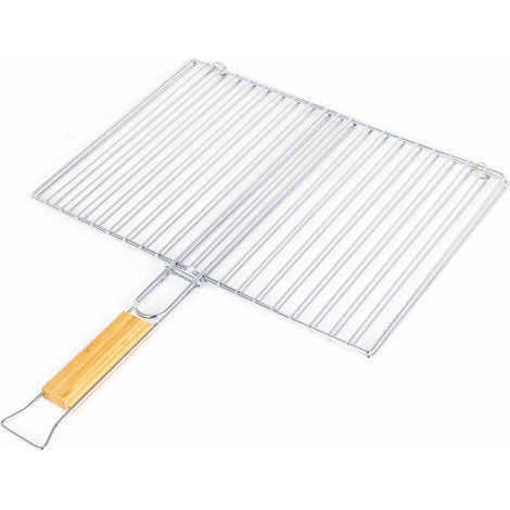 parrilla barbacoa somagic double rectangular acero 40x29 cm