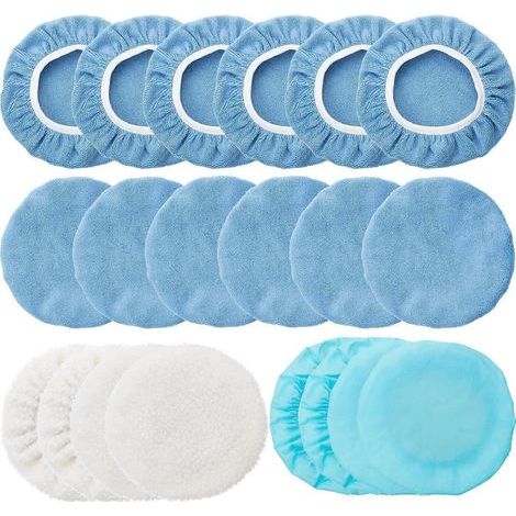 20 Pieces Car Orbital Buffer Polisher Pad Bonnet Microfiber Max Baxer Bonnet (1/5)