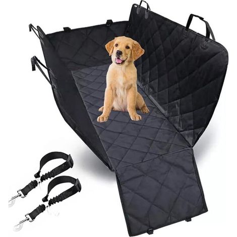 Dog Cover for Car Back Seat - Car Boot Protector, Waterproof Dog Seat with Side Protection, Anti-Slip Car Cover, Dog Leash, (1/5)