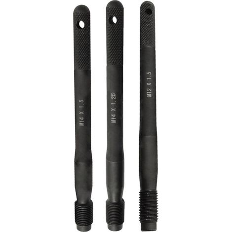 Herramienta guía para pernos de rueda (juego de 3 piezas): pasadores de alineación, pernos de rueda, herramienta para mecánicos automotrices, ayuda para el montaje de ruedas, rosca métrica M12x1.5, M1 (1/5)
