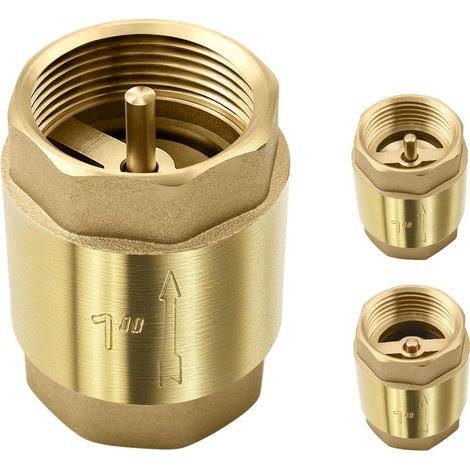 Clapet Anti-retour - Laiton - Filetage 1 Pouces IG/IG - DN25 - Installation Verticale - Pour Pompe De Jardin Machine À Laver Système D'irrigation - 1 Pièce (1/5)