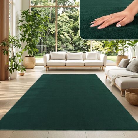 1 Tapis Poil Ras Polyester 120x160 Cm Design Moderne Lavable Chauffage Sol Salon