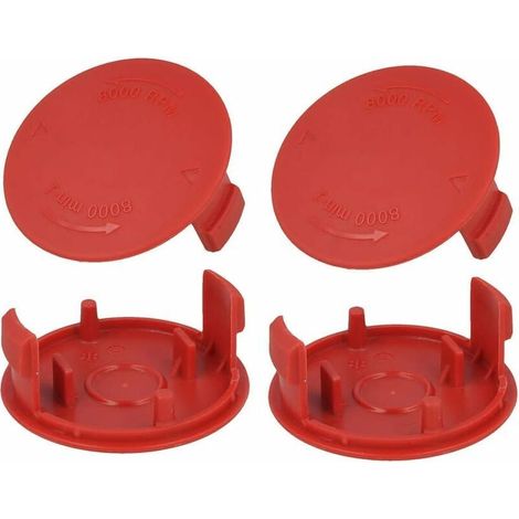 Aiperq – Lot de 4 couvre-bobines de fil pour débroussailleuse Bosch AFS 23-37 – Matériau ABS – Remplacement rapide sans outils – Protection de la ligne (1/5)