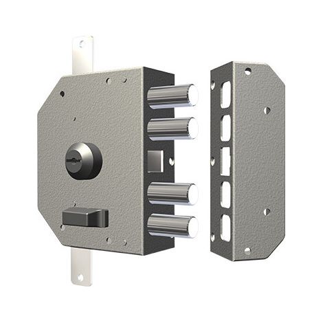 Cerradura para aplicar CR 3250C-52N – Cilindro de 60 mm – 3 puntos de cierre – Izquierda – Estructura robusta