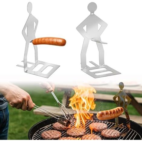 2Pcs Support à Saucisses pour Barbecue Support Saucisse Barbecue 20,57,5CM (1/5)