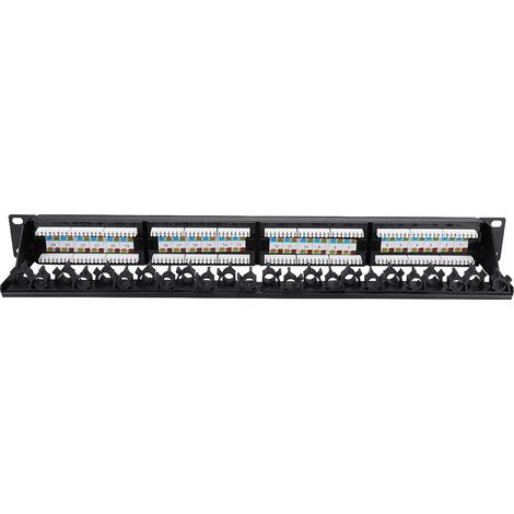 24-Port vergoldetes, rackmontierbares CAT6-Hochgeschwindigkeits-Patchpanel für Netzwerk- und Rackkabel