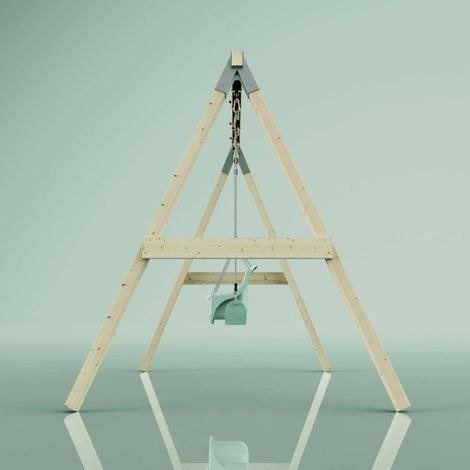 OutdoorToys Schaukel Papagei aus Holz in Grün