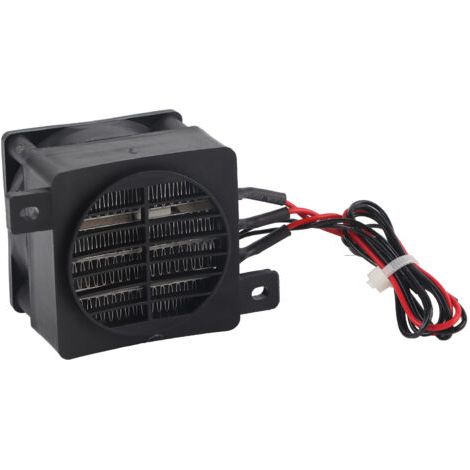 QORVA- Chauffage PTC 220V 300W avec ventilateur, chauffage électrique thermostatique en céramique, chauffage de l'air PTC