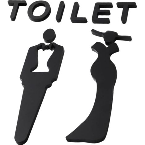 Signe Toilette,WC Sign,Plaque de Porte Femmes et Hommes,Symboles de WC Hommes et Femmes Signe Toilette,Signes WC Toilette Signs Plaque de Porte Pictogramme WC (1/3)
