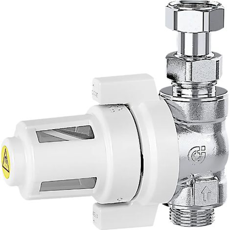 Grupo de filtrado magnético Caleffi XS, para instalación bajo caldera, versión recta, conexión G 3/4" A (M/H ISO 228-1), tuerca de fijación (1/2)