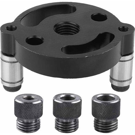 Guide de Perçage de Goujon Localisateur de Perforateur pour Travail Vertical Positionneur de Gabarit de Perçage Aluminium 6/8/10mm Bagues de Forage Positionnement de Perforateur à 3 Trous (1/5)
