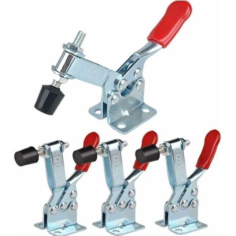GH-201-B - Lot de 4 sauterelles à serrage vertical avec base horizontale - Capacité 90 kg,de (1/4)