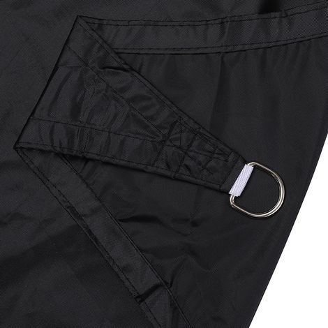 Vela de sombra rectangular, 2,2 m, resistente a los rayos UV, ventilada, para jardín, patio, camping, negra. (1/5)