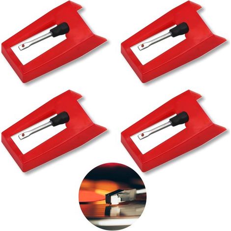 Nadeln für Plattenspieler, universelle Ersatznadeln für Plattenspieler, für Vinyl Plattenspieler, mit Rubin und Keramikspitze, kompatibel mit den (1/5)