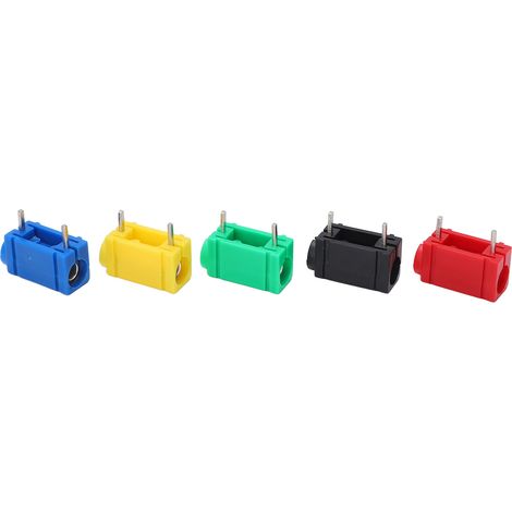 10 connecteurs PCB banane 4mm argenté, bonne conductivité, résistant à la corrosion, fiche plaquée argent pour panneau. (1/5)