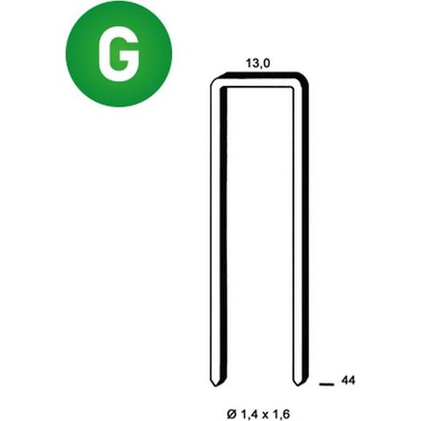 8 400 Agrafes Gx-44 - Galvanisées - 13x44x1.4x1.6 mm - D-Work