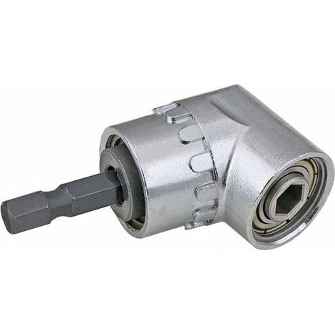 Tournevis Porte-Adaptateur 105 Degrés Perceuses à Angle Droit Pilote et Tournevis Adaptateur Renvoi d'angle pour Visseuse Hexagonal 1/4 '' Accessoires pour Tournevis, 6,35MM (1/5)