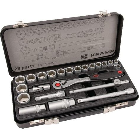 Serie di bussole 3/8" 23 pezzi UNIVERSALE 180423800KR